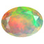 1.20 ct Oval (10.01 x 7.38 mm) Un-Heated Ethiopia Rainbow Opal Gemstone