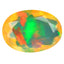 1.26 ct Oval (9.24 x 6.72 mm) Un-Heated Ethiopia Rainbow Opal Loose Stone