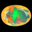 1.26 ct Oval (9.24 x 6.72 mm) Un-Heated Ethiopia Rainbow Opal Loose Stone