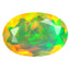 1.18 ct Oval (9.68 x 6.61 mm) Un-Heated Ethiopia Rainbow Opal Stone