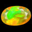 1.22 ct Oval (10.64 x 6.98 mm) Un-Heated Ethiopia Rainbow Opal Stone