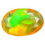 1.22 ct Oval (10.64 x 6.98 mm) Un-Heated Ethiopia Rainbow Opal Stone