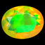 1.17 ct Oval (8.97 x 7.11 mm) Un-Heated Ethiopia Rainbow Opal Stone