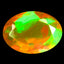 1.28 ct Oval (9.81 x 6.90 mm) Un-Heated Ethiopia Rainbow Opal Gemstone