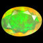 1.18 ct Oval (9.54 x 7.03 mm) Un-Heated Ethiopia Rainbow Opal Stone