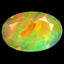 1.24 ct Oval (11.27 x 7.40 mm) Un-Heated Ethiopia Welo Rainbow Opal