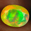 1.95 ct Oval (10.41 x 8.01 mm) Un-Heated Ethiopia Rainbow Opal Stone