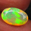 1.22 ct Oval (10.33 x 6.62 mm) Un-Heated Ethiopia Rainbow Opal Gemstone