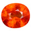 1.58 ct Oval (7.35 x 6.44 mm) Namibia Natural Fanta Orange Spessartine