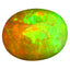 4.44 ct Oval Cabochon (12.69 x 10.09 mm) Play of Colors Rainbow Opal Stone