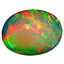 3.49 ct Oval Cabochon (13.31 x 10.19 mm) Play of Colors Rainbow Opal