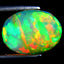 3.45 ct Oval Cabochon (12.86x9.60mm) Ethiopia Play of Colors Rainbow Opal