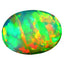 3.45 ct Oval Cabochon (12.86x9.60mm) Ethiopia Play of Colors Rainbow Opal