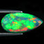 2.28 ct Pear Cabochon (15.96 x 8.00 mm)Play of Colors Rainbow Opal Stone