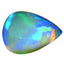 3.95 ct Pear Cabochon (13.85x9.90mm) Ethiopia Play of Colors Rainbow Opal