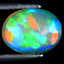 2.15 ct Oval Cabochon (10.89 x 8.42 mm) Play of Colors Rainbow Opal Stone