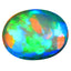 2.15 ct Oval Cabochon (10.89 x 8.42 mm) Play of Colors Rainbow Opal Stone