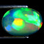 2.30 ct Oval Cabochon (12.10 x 8.67 mm) Play of Colors Rainbow Opal Stone
