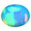 2.19 ct Oval Cabochon (10.59 x 8.34mm) Natural Play of Colors Rainbow Opal