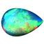 2.48 ct Pear Cabochon (12.50x8.49 mm) Ethiopia Play of Colors Rainbow Opal