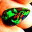 3.51 ct Pear Cabochon (14.31 x 8.84 mm) Play of Colors Black Opal Stone