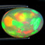 6.20 ct Oval Cabochon (15.18 x 10.79 mm) Ethiopian Rainbow Opal Gemstone