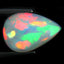 4.56 ct Pear Cabochon (15.52 x 10.71 mm) Ethiopian Rainbow Opal Gemstone