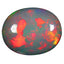 19.56 ct Oval Cabochon (22.52 x 18.05 mm) Multicolor Flashing Rainbow Opal