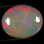 15.23 ct Oval Cabochon (17.75 x 14.79 mm) Multicolor Rainbow Opal Stone