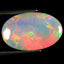 8.53 ct Oval Cabochon (18.16 x 11.46mm) Multicolor Welo Rainbow Opal Stone