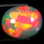 7.39 ct Oval Cabochon (16.14 x 13.27 mm) Multicolor Rainbow Opal Stone