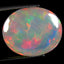 7.39 ct Oval Cabochon (16.14 x 13.27 mm) Multicolor Rainbow Opal Stone