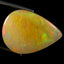 11.36 ct Pear Cabochon (19.50 x 14.11 mm)Multicolor Rainbow Opal Stone
