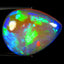 13.52 ct Pear Cabochon (20.83 x 16.84 mm) Multicolor Rainbow Opal Stone