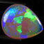 13.52 ct Pear Cabochon (20.83 x 16.84 mm) Multicolor Rainbow Opal Stone