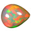 9.88 ct Pear Cabochon (16.15 x 13.27 mm) Multicolor Rainbow Opal Stone
