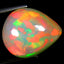 9.88 ct Pear Cabochon (16.15 x 13.27 mm) Multicolor Rainbow Opal Stone