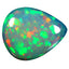 6.83 ct Pear Cabochon (17.91 x 14.55 mm) Multi Color Rainbow Opal Gemstone