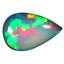 7.21 ct Pear Cabochon (19.48 x 12.86 mm) Multicolor Flashing Rainbow Opal