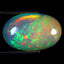 9.78 ct Oval Cabochon (19.55 x 12.67 mm) Multicolor Rainbow Opal Gemstone