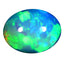 4.54 ct Phenomenal Oval Cabochon (13.94 x 10.71 mm) Rainbow Opal Gemstone