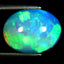 4.54 ct Phenomenal Oval Cabochon (13.94 x 10.71 mm) Rainbow Opal Gemstone