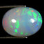 4.93 ct Oval Cabochon (14.33 x 10.79 mm) Ethiopian Natural Rainbow Opal