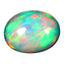 3.47 ct Oval Cabochon (12.12 x 9.36 mm) Ethiopian Natural Rainbow Opal