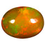 4.94 ct Oval Cabochon (15.08 x 11.31 mm) Ethiopia Play of Colors Rainbow Opal