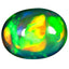 3.92 ct Oval Cabochon (12.77 x 9.83 mm) Play of Colors Rainbow Opal Stone