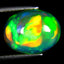 3.92 ct Oval Cabochon (12.77 x 9.83 mm) Play of Colors Rainbow Opal Stone