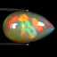 3.97 ct Pear Cabochon (15.20 x 9.44 mm) Play of Colors Rainbow Opal Stone