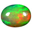 2.69 ct Oval Cabochon (12.04 x 9.18 mm) Play of Colors Rainbow Opal Stone