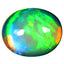 2.82 ct Oval Cabochon (11.22 x 9.08 mm) Play of Colors Rainbow Opal Stone